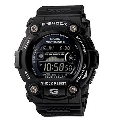 Мужские радиоуправляемые часы G-Shock с цифровым дисплеем, на солнечной батарее, многофункциональные, черные, GW-7900B-1