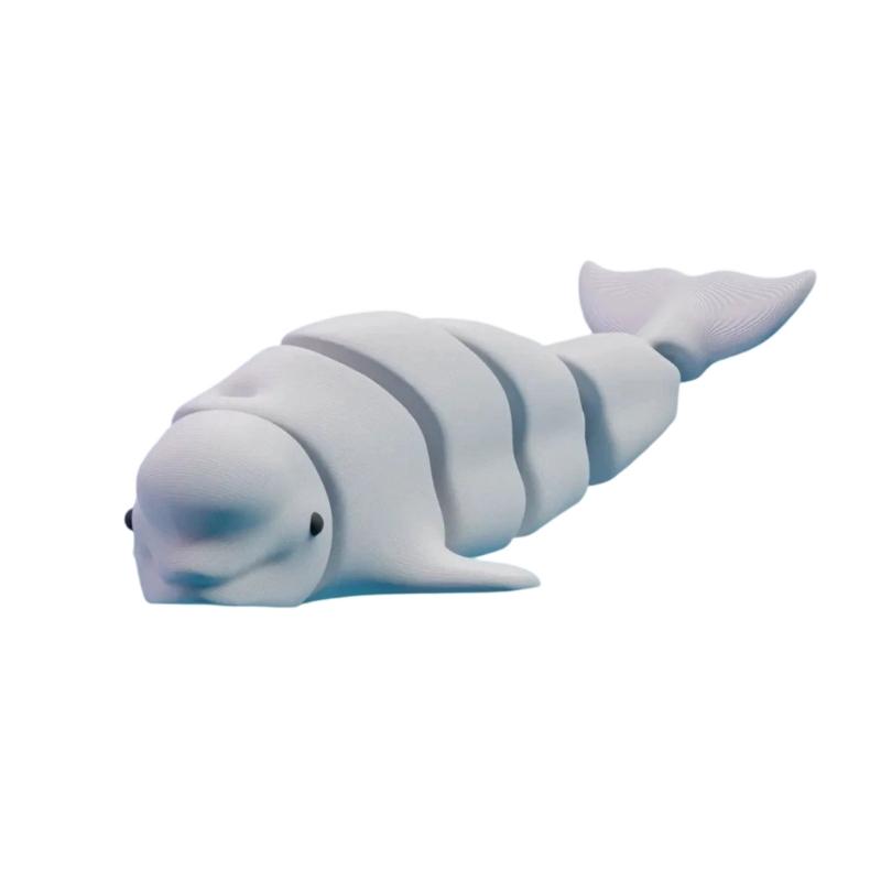 Артикулируемые 3D-печатные морские животные Декор Акула Кит Пингвины Фигурка С Гибкими Сочленениями Для Настольной Полки Декор Искусство