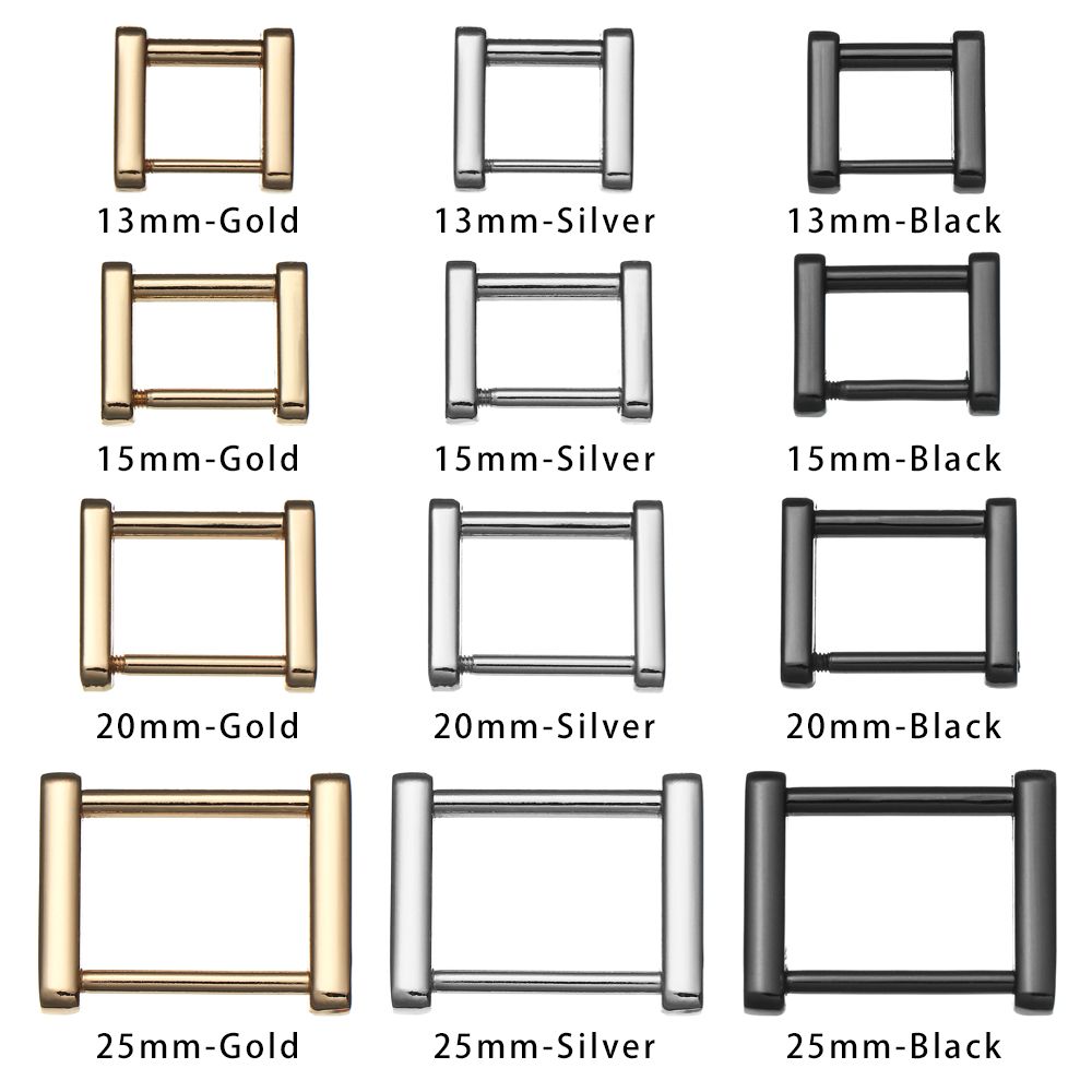 Кожаный ремесло Съемная застежка Соединительный ремешок Винт Кольца Пряжка Петля для сумки Прямоугольные кольца Пряжка