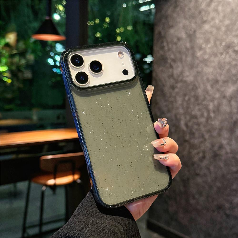 Подходит для iphone17pro чехол для мобильного телефона с блестками Apple 17Air прозрачный акриловый чехол 17promax