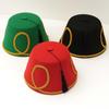 Black Tassel Morocco Cap Gold Leaf Decor Felt Party Hats Turkish Fez Hat  Halloween Cosplay