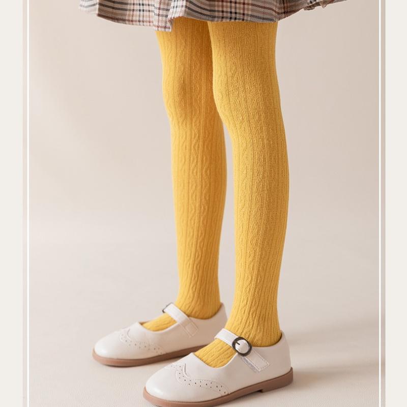 Chic Simplicity Kids Girl Pantyhose Fashion Solid Color Korean Legging Stocking for Children Autumn Spring Thicken Cotton Tights