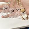 Transparent Dog Hair Collection Pendant Bichon Husky Corgi Gifts Dog Hair Storage Box Portable Pet Fun Keychain
