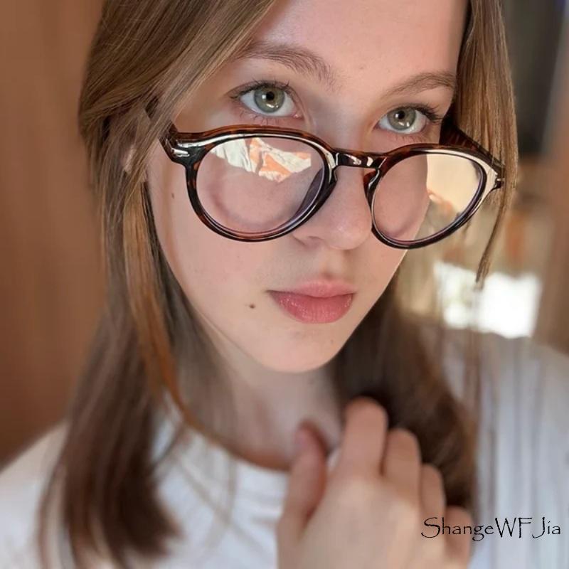 Anti Blue Light Glasses Frame New Fashion Round Glasses Frame Women Men Simple Retro Glasses Prescription Spectacles