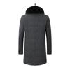 Men Wool Coat Autumn Cashmere Overcoat Thick Warm Winter Woolen Coats Mens Pea Coat Real Rabbit Fur