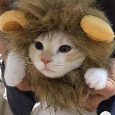 Парик Yousheng Lion Mane для собак, пушистый головной убор для питомца с ушками, костюм для питомца, плюшевый капюшон для кошки на рождественскую вечеринку на Хэллоуин