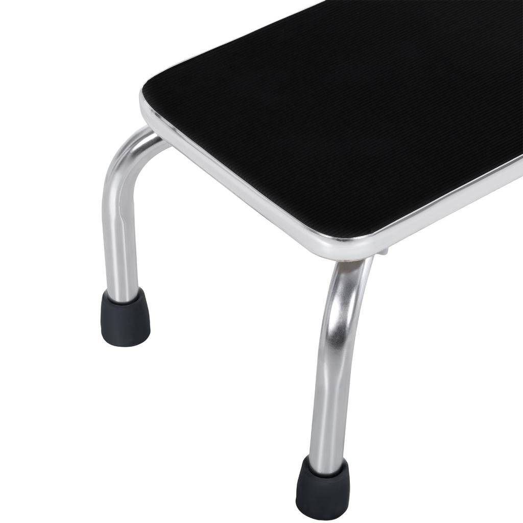 Step with Grab Bar - Safety Step Stool - Bath Access Step - Platform & Non-Slip Pads - Galvanised Steel