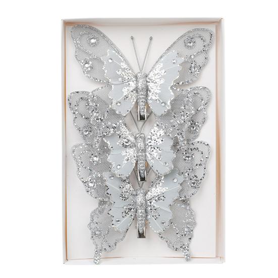 Шт Блестящие Пайетки Бабочка Украшение Искусственная Бабочка Рождественское Украшение