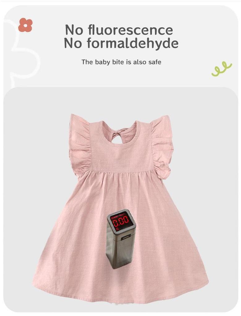 Летнее платье принцессы для девочки с рукавами-крылышками