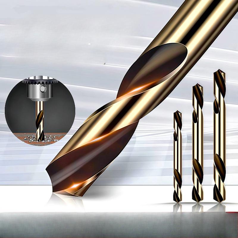 Double-head Twisted Drill Bit, Stainless Steel with High Hardness, Electric Drill Chuck for Hole Drilling, Tungsten Steel Alloy Steel Drill Bit