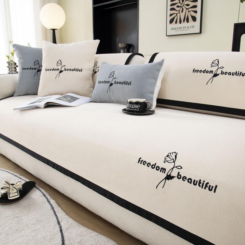 Подушка для дивана из синели, универсальная нескользящая подушка для дивана Four Seasons, роскошная высококачественная подушка для дивана, полотенце