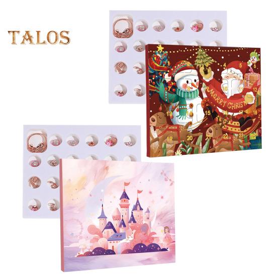 Рождественский адвент-календарь 2024 года, набор для самостоятельного изготовления браслетов, обратный отсчет до Рождества на 24 дня, ювелирные изделия, аксессуары с 22 бусинами, 2 браслета для детей, подростков, женщин