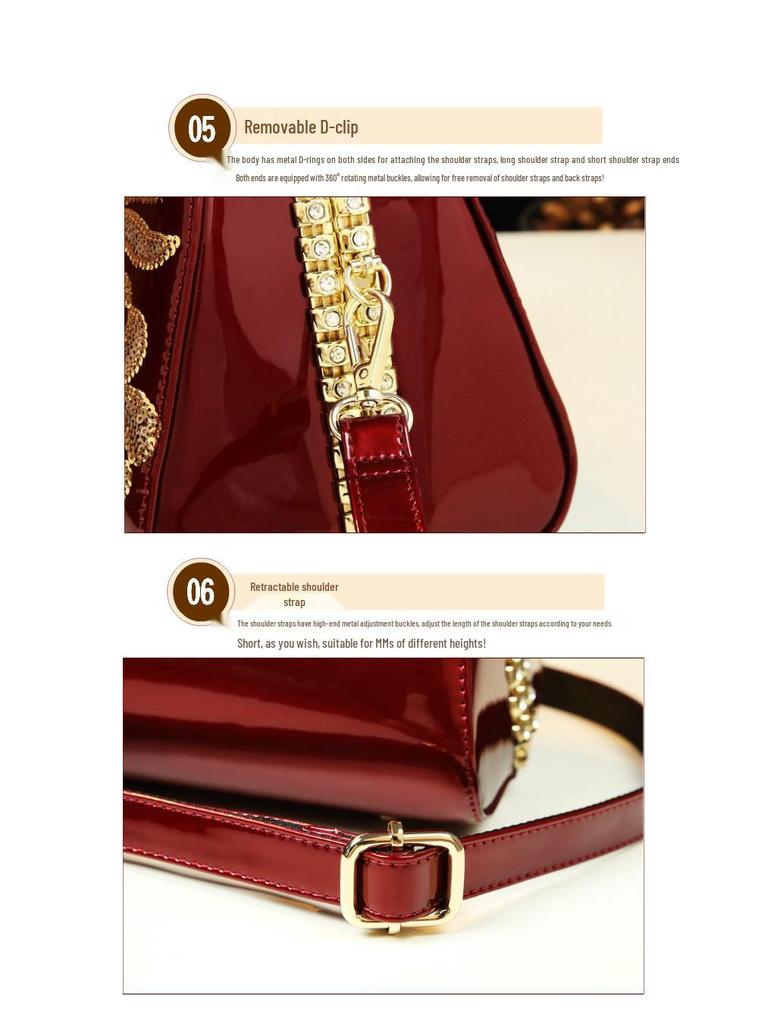 Мамина сумка из лакированной кожи: Модная сумка кроссбоди на плечо из натуральной кожи