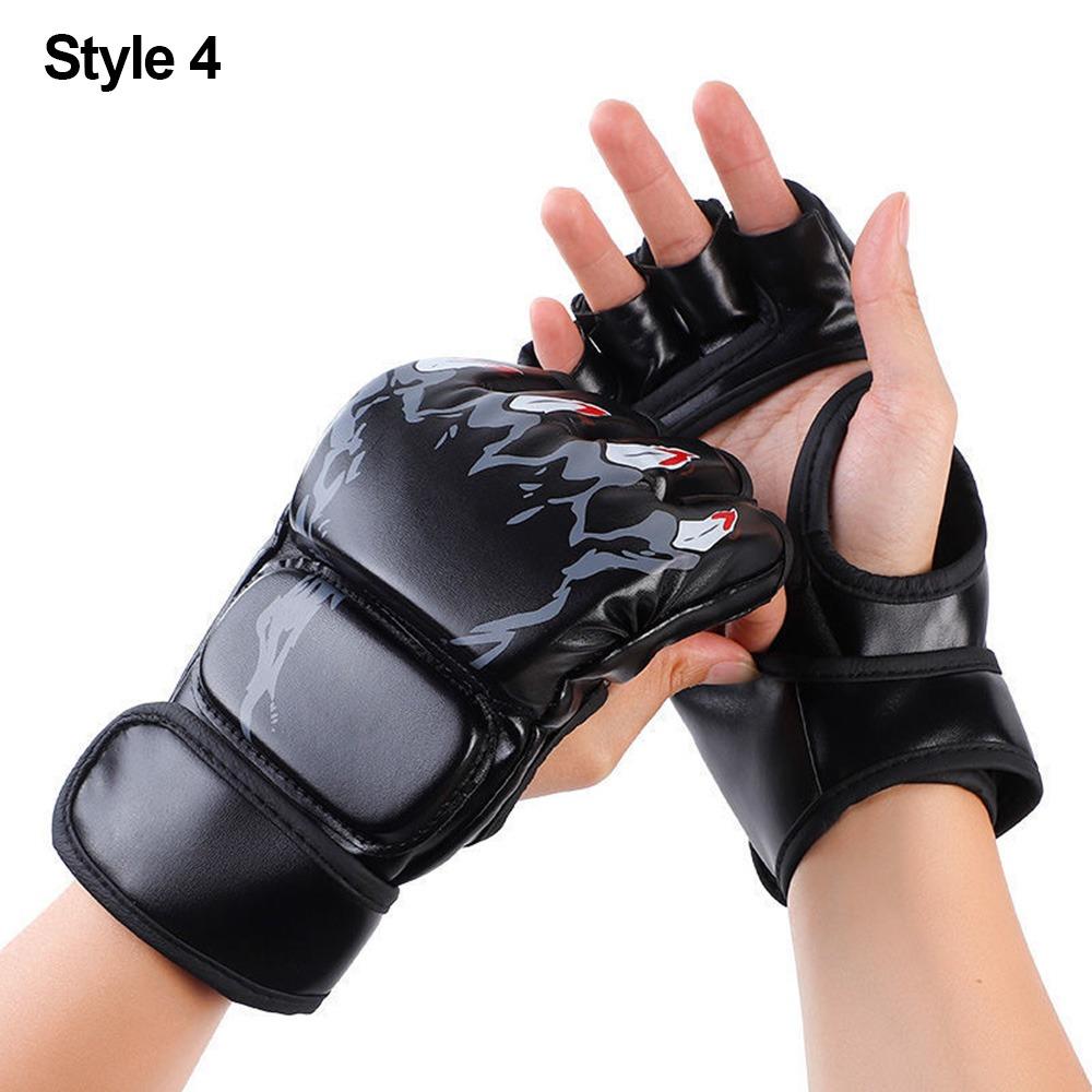 1Pair Professional Training Gloves Kickboxing Gloves for Adult Sanda Boxing UFC Training
