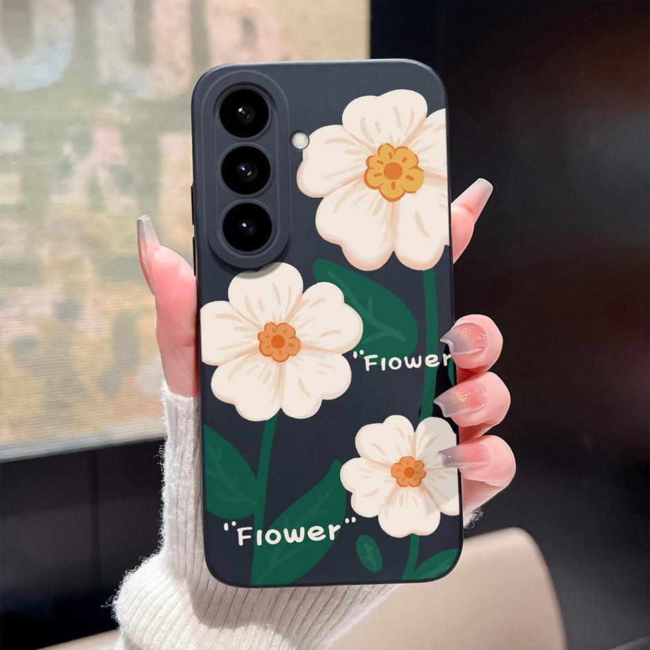 Чехол Для Samsung Galaxy S26 Plus Ultra Мультяшный Цветочный Узор Силиконовый Защитный Чехол Для SamsungGalaxyS26 Plus S26Ultra Funda
