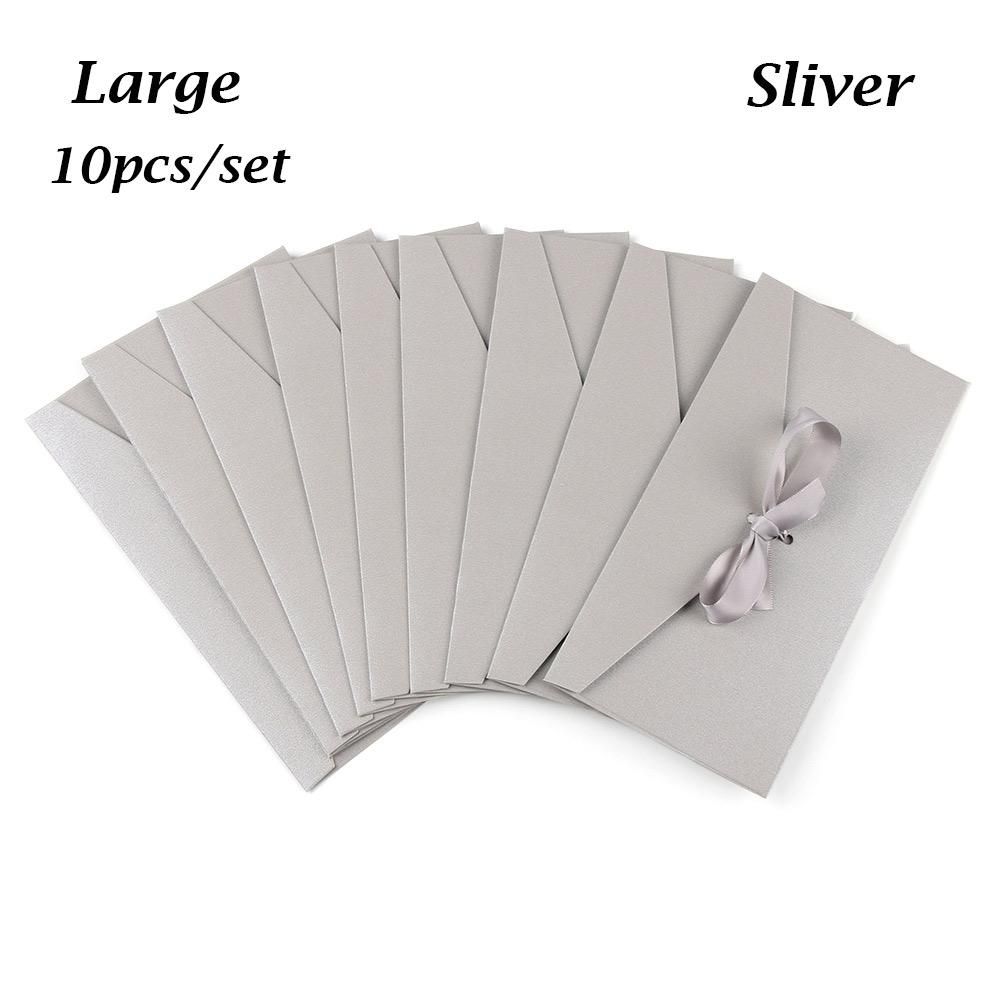 Приглашенный Ретро Креативный Бантик Лента Почтовый Ящик Перламутровый Бумажный Конверт Поздравительная Открытка Сумки Конверт