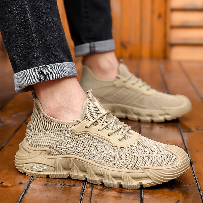 Men's Plus Size New Breathable Mesh Sneakers, Lightweight Comfortable Soft Sole Athletic Casual Shoes for Men