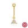 Piercings 925 Sterling Silver Zircon Snowflake Marquise Ball Flat Back Vertical Helix Piercing Ear Bone Earrings