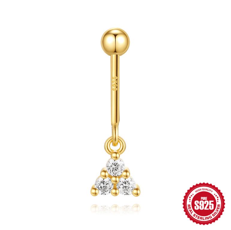Piercings 925 Sterling Silver Zircon Snowflake Marquise Ball Flat Back Vertical Helix Piercing Ear Bone Earrings