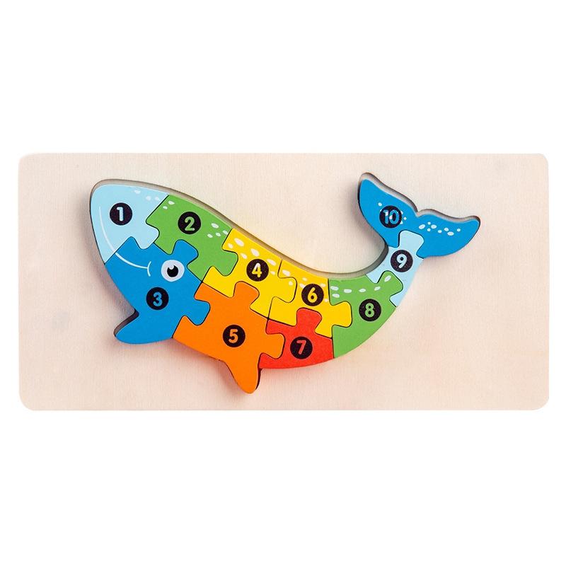 Деревянные детские развивающие игрушки 4-6 Раннее развитие Когнитивный строительный блок Животное Транспорт Форма Соответствие 3D Трехмерный пазл