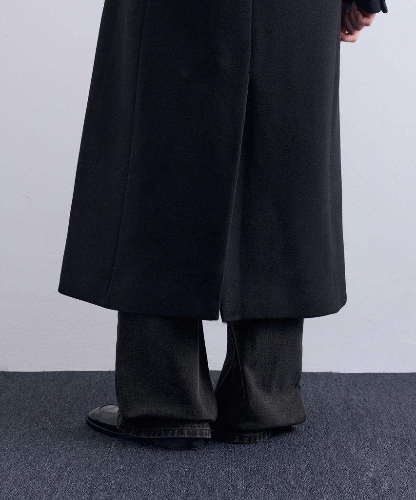 Musinsa Standard Woman Women'S Cashmere Blend Tidy Maxi Coat [Black]