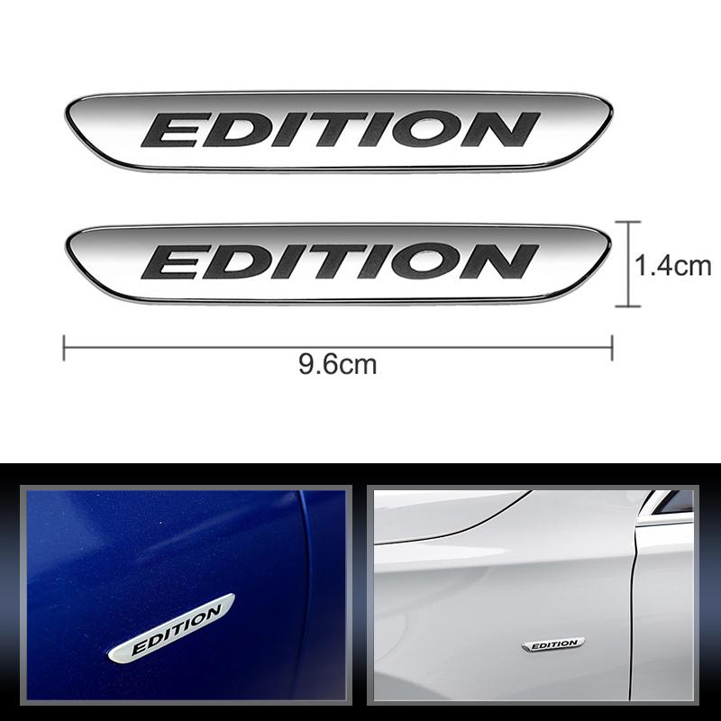 2* Universal Chrome ABS EDITION Emblem Badge Decal Case Logo Sticker for Mercedes Benz W176 W177 A200 A250 W246 W117 W205 C200L