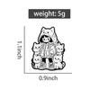 Cat Girl Enamel Pins Custom Anime Simple Drawing Brooches Lapel Badges Clothes Animal Jewelry Gift for Kids Friends