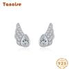 Танциз стерлингового серебра 925 пробы циркон серьги серьги-капли для женщин подарки на свадьбу