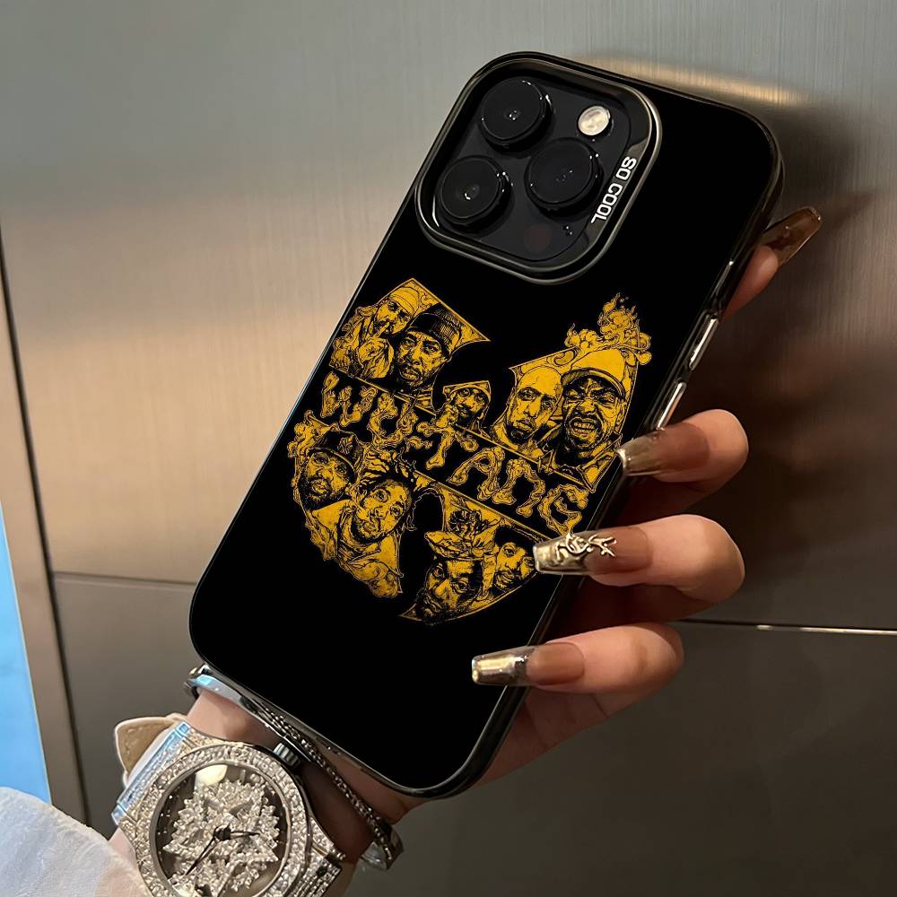Wu-Wu-T-Tang -Clan For iPhone 17 16 15 14 13 12 11 Pro Max XS 17 Air Silicone Colored Silver Bumper Cover