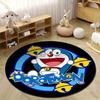 Multiple Sizes Doraemon Cartoon Print Round Carpet for Living Room Bedroom Table and Chair Sofa Home Decor Area Rug Play Mat