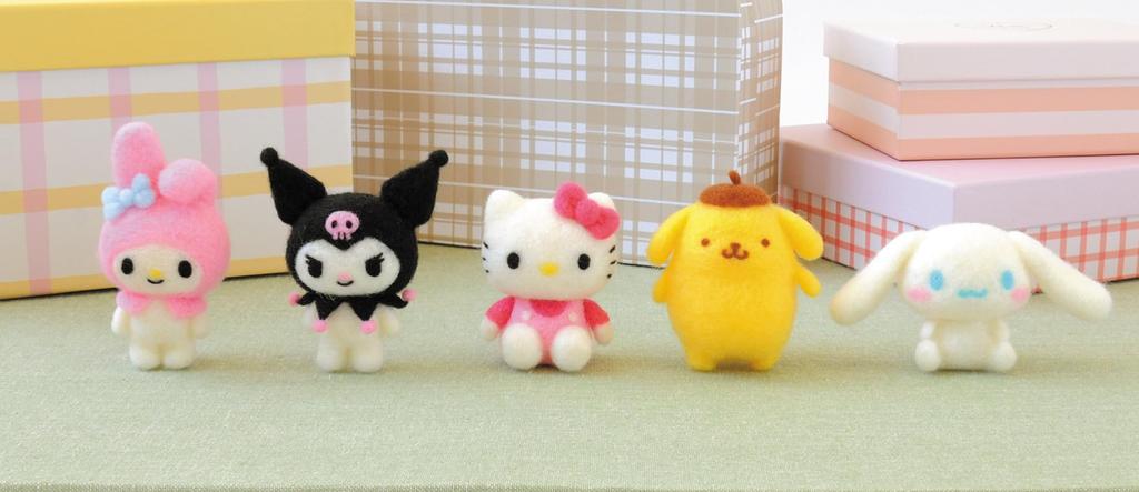 Hamanaka Wool Felting Needle Felted Sanrio Hello Kit, Characters, Kitty, H468-000-110