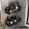 Heckermann Black Bathroom Shelf 30cm