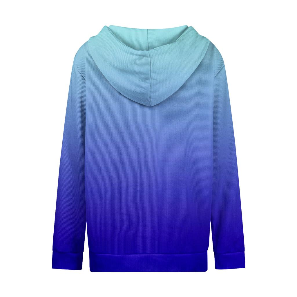 Women's Casual Fashion Long-Sleeved Zip-Up Christmas Print Knitted Hoodie