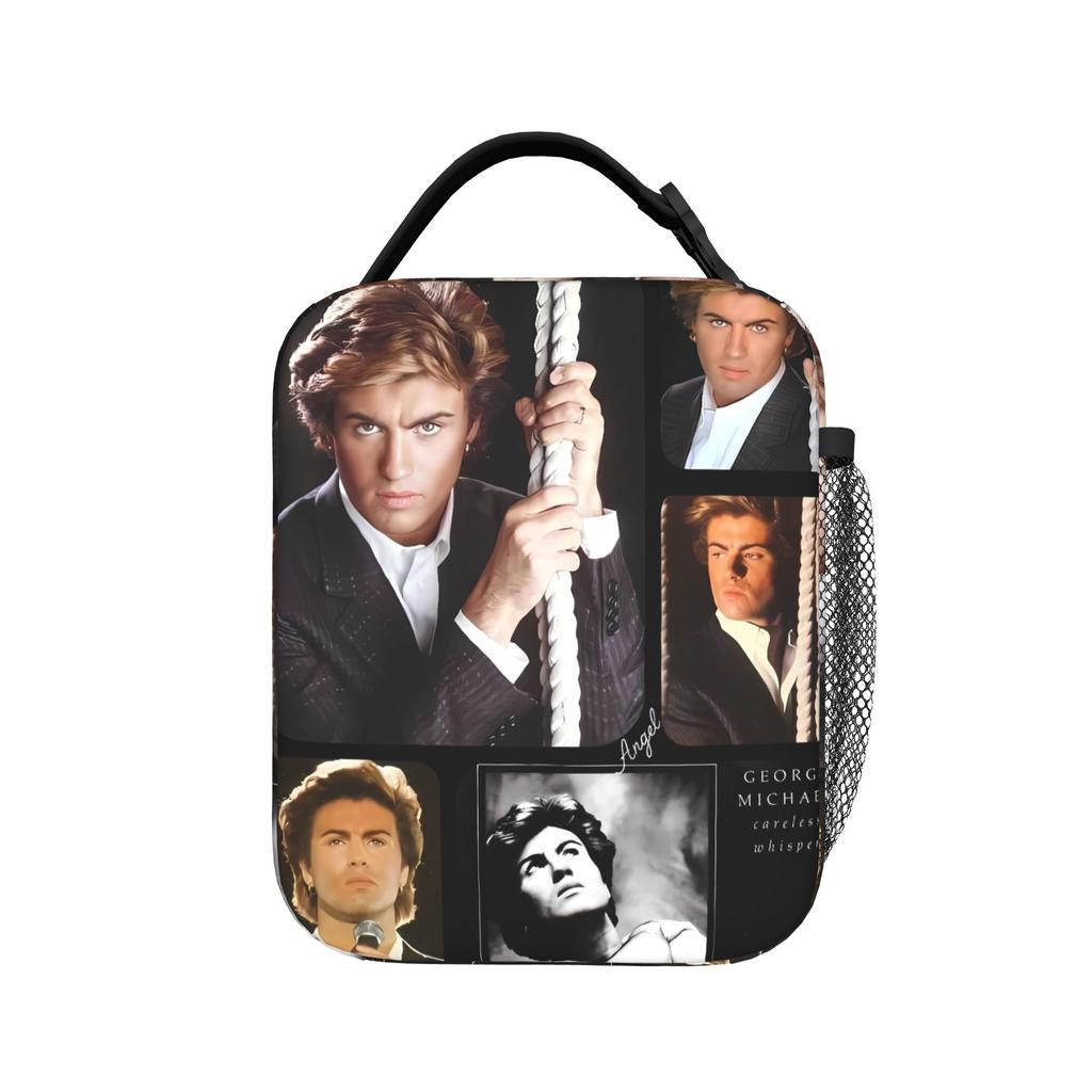 George Michael Lunch Bag Leisure Lunch Box Outdoor Portable Thermal Lunch Bags For Child Waterproof Graphic Design Cooler Bag