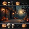 Уличная вечеринка Мрачное освещение Хэллоуинский баннер Осеннее украшение Ночное небо Тыква-фонарь Декор Для праздничного празднования Хэллоуин