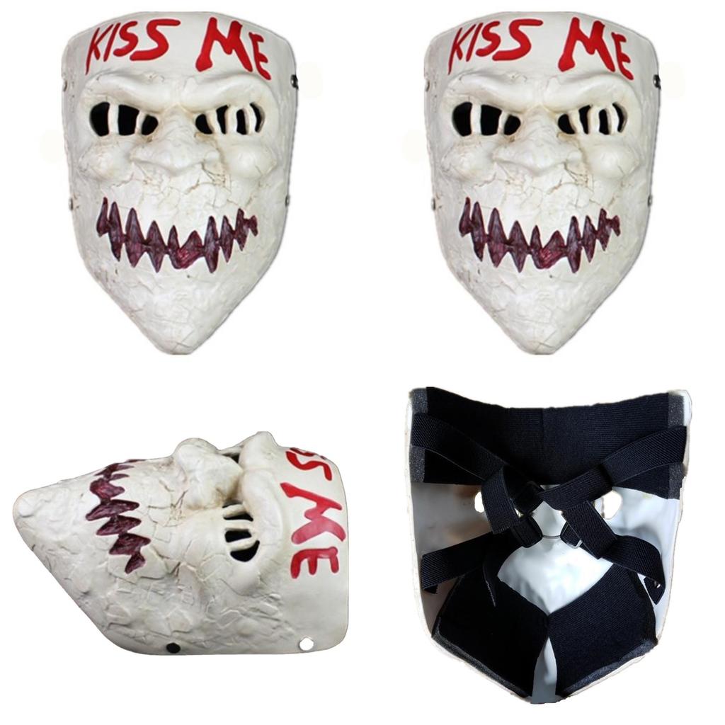 Kiss Me Purge Mask Unique Resin Halloween Demon Mask Perfect For Costume Events