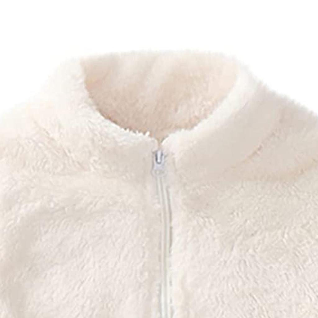 Симпатичное однотонное толстое флисовое пальто на молнии для маленьких девочек и мальчиков, теплая верхняя одежда