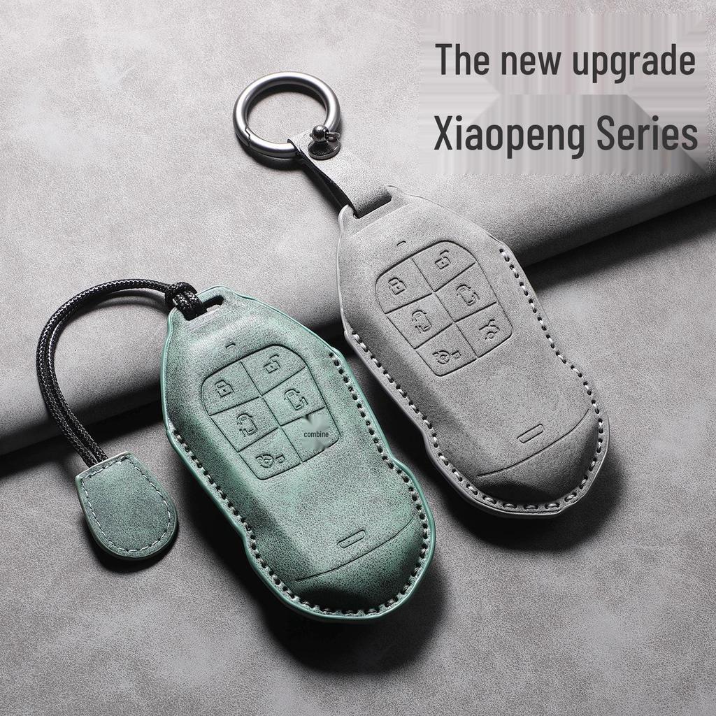2026 Кожаный чехол для ключей Xiaopeng X9 с брелоком-застежкой