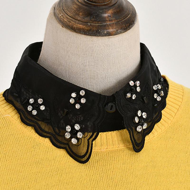 Business Women Fake Collar Shirt Detachable Collar Female False Collars Necklace Dress Lapel Blouse Top Faux Collar