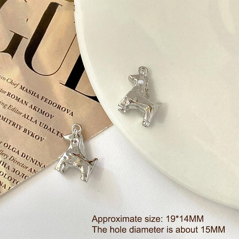 1 шт. Милые подвески-шармы в виде лошадок золотого и серебряного цвета для изготовления ювелирных изделий, ожерелья, серег, браслета, аксессуары для рукоделия