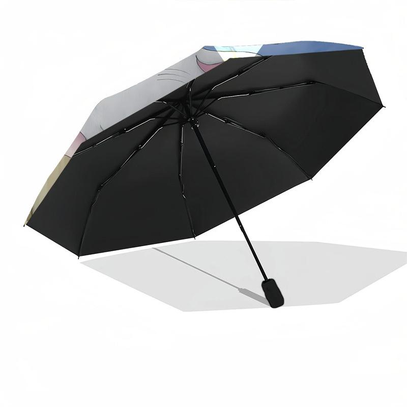 Dumbo Bath Themed Automatic Opening and Closing Umbrella, Brightly Colored 8-rib Portable Umbrella, Suitable for Men and Women, A Perfect Gift for Chr