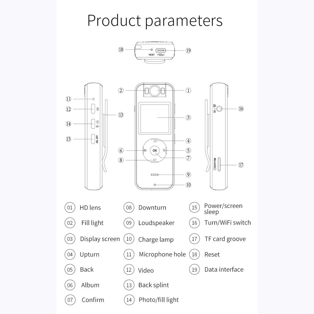 4K High-definition Mini Sports DV Camera, Outdoor Portable Camera With WiFi Hotspot, Law Enforcement Recorder, Driving Recorder