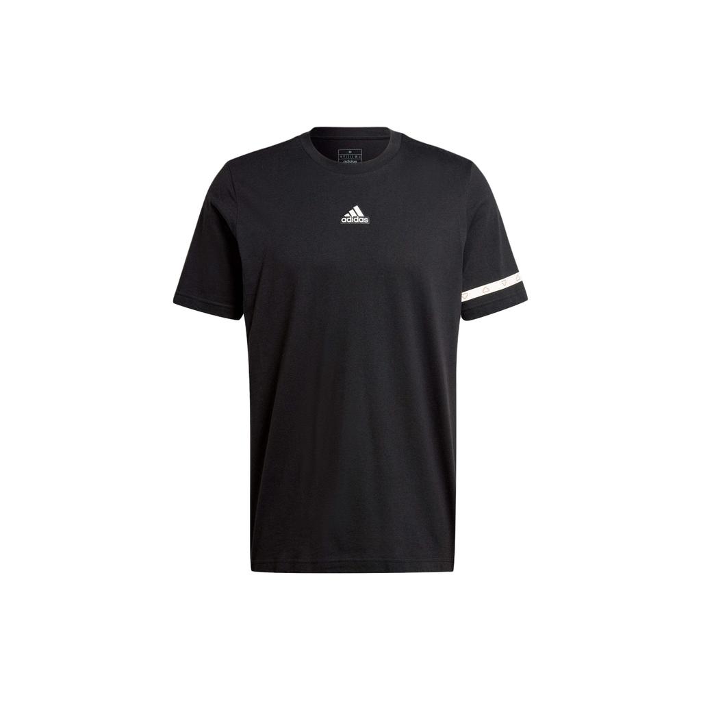 adidas Мужская футболка с цветными блоками и логотипом Collegiate, черные топы IN6251