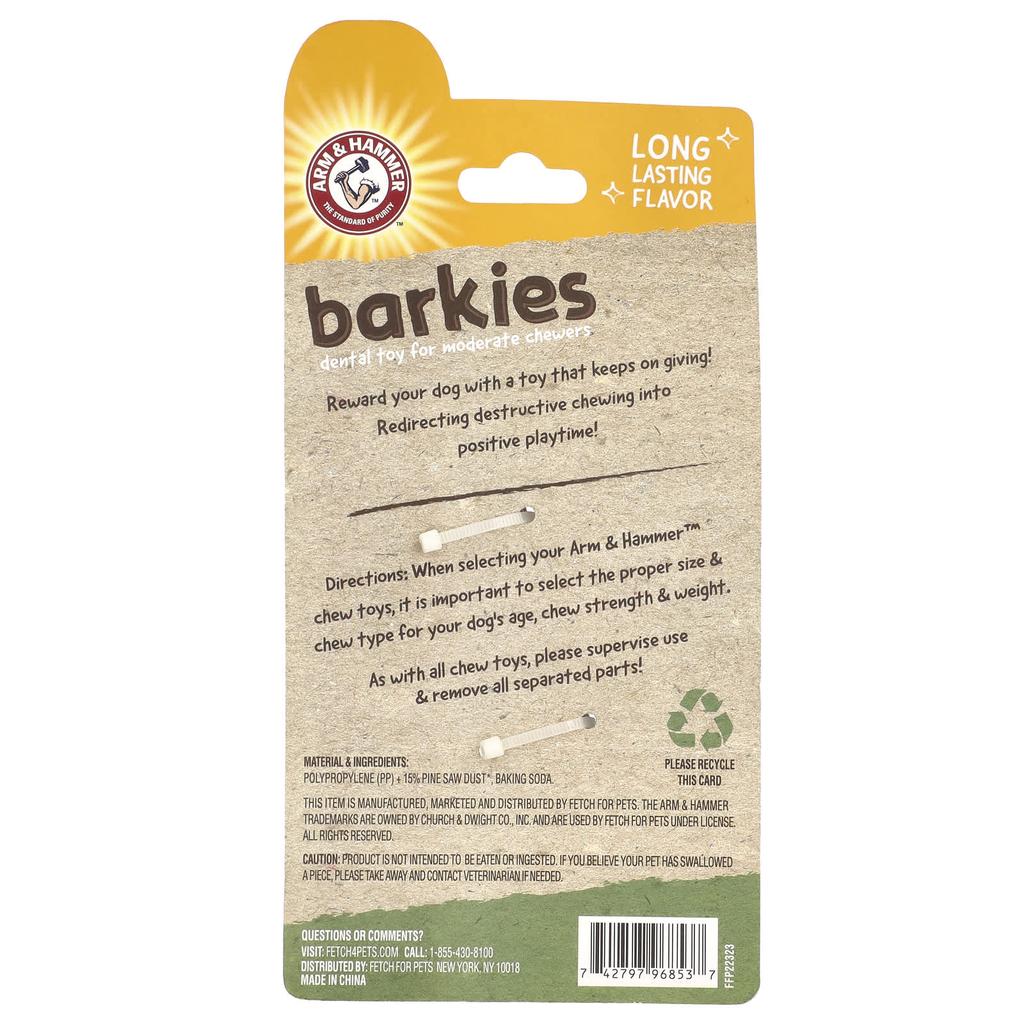 Arm & Hammer Средний жевательный баки, дентальная игрушка для собак, кольцо, арахисовая паста, 1 игрушка