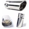 1PC Portable Car Tail Rear Round Exhaust Muffler Pipe Tip General Stainless Steel Chrome