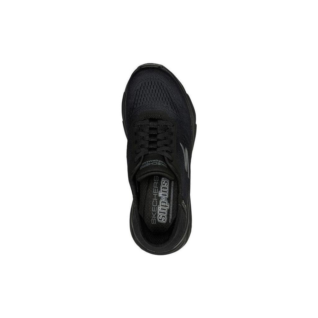 Skechers Максимальная амортизация Серия Flash Удобные Спортивный тренд Низкие Повседневные Беговые кроссовки Женские кроссовки Черные 128572-BBK