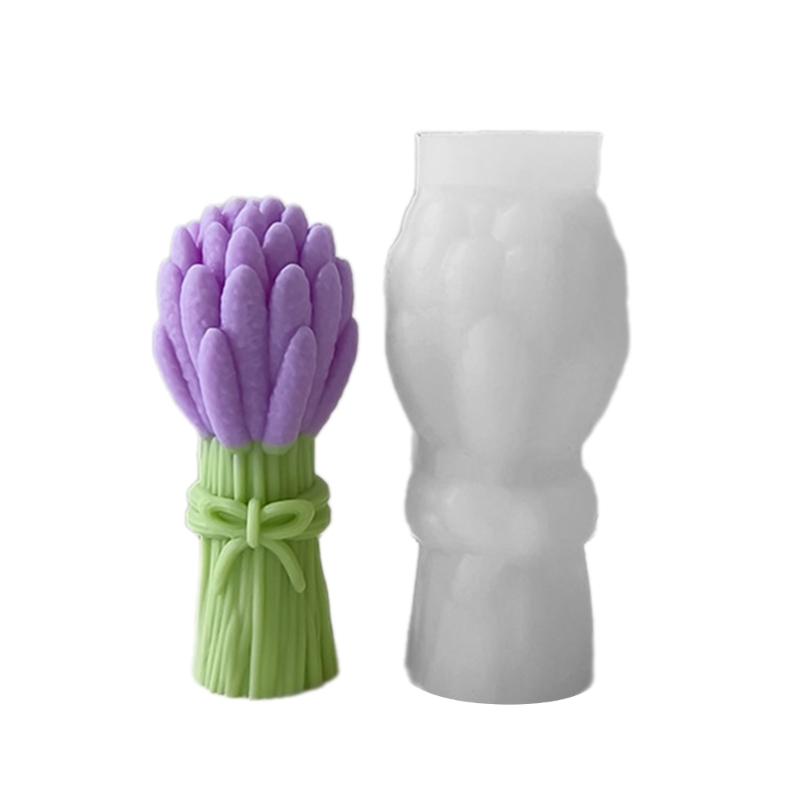 Красивые глиняные силиконовые формы, формы для украшений, букеты лаванды, формы для статуй, силиконовые формы для свечей для рукоделия