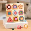 Wooden Geometry Puzzle Board Game Preschool Color Learning Geometric Shape Matching
