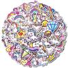 50 New Cute Unicorn Series Pp Waterproof Graffiti Decorative Stickers Children's Cartoon Stickers