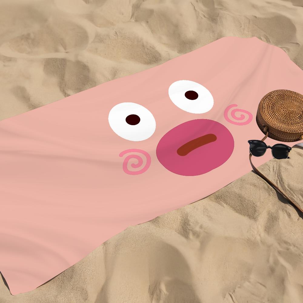 Funny colorful E-expressionS Cartoon Towel Beach Towel Oversized Quick Dry Towel Absorbent Soft Swim BeachTowels for Men Women